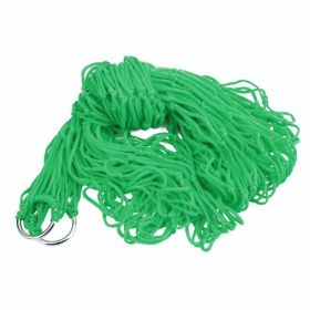 1pc Garden Nylon Hammock Hanging Swing Mesh Net Sleeping Bed For Outdoor Travel Camping; Various Color Option; Hammocks; Stands & Accessories (Color: Green, size: PJL-499)