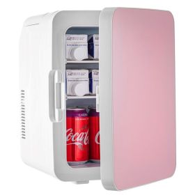 Portable Cooler Compact Mini Refrigerator For Bedroom Office Car Boat Dorm Skincare (Capacity: 10 L, Color: pink)