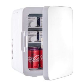 Portable Cooler Compact Mini Refrigerator For Bedroom Office Car Boat Dorm Skincare (Capacity: 10 L, Color: White)